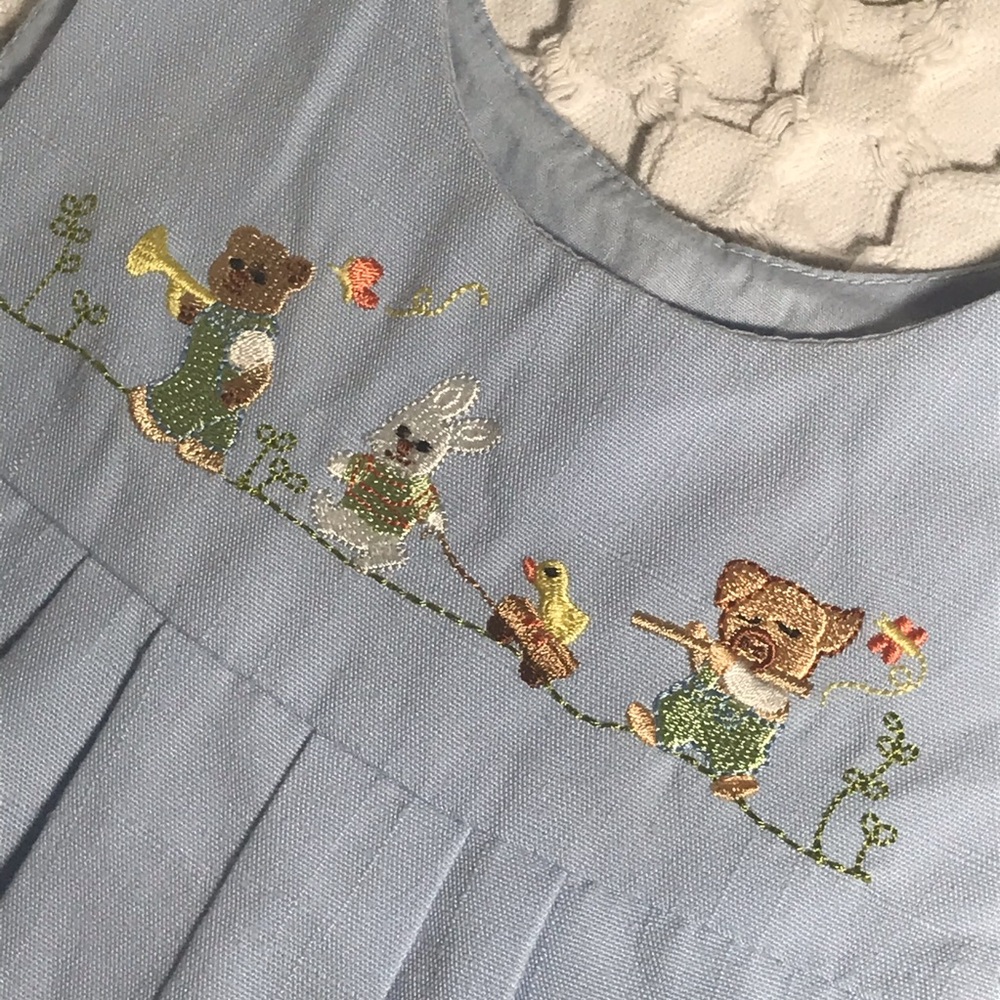 Baby Blue Embriodered ‘Musical Parade’ Jumper